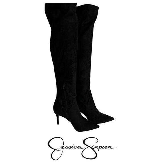 Jessica Simpson Shoes - Jessica Simpson Over the Knee Boots Size 8 Black Stiletto Heel